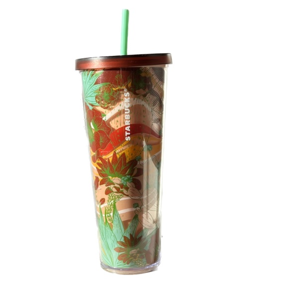 Starbucks Terracotta Desert Cactus Succulent Summer Venti Tumbler 24oz Lid Straw - Picture 1 of 8